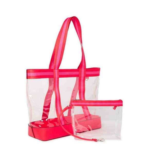 Time and Tru's 2-Piece Tote Set Red - Picture 1 of 5